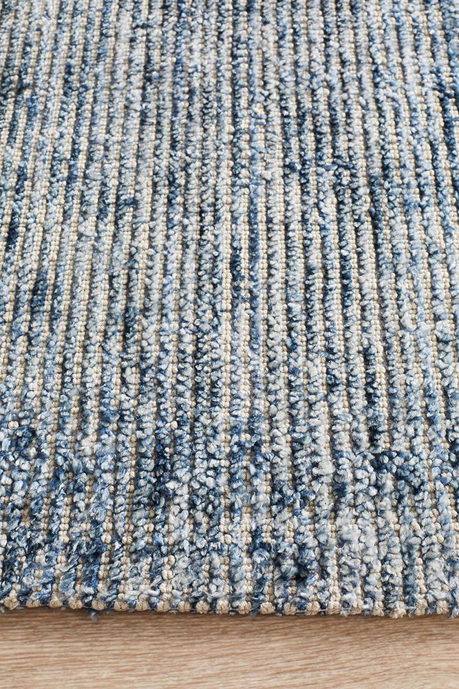 Flatland Floor Rug | Indigo Blue