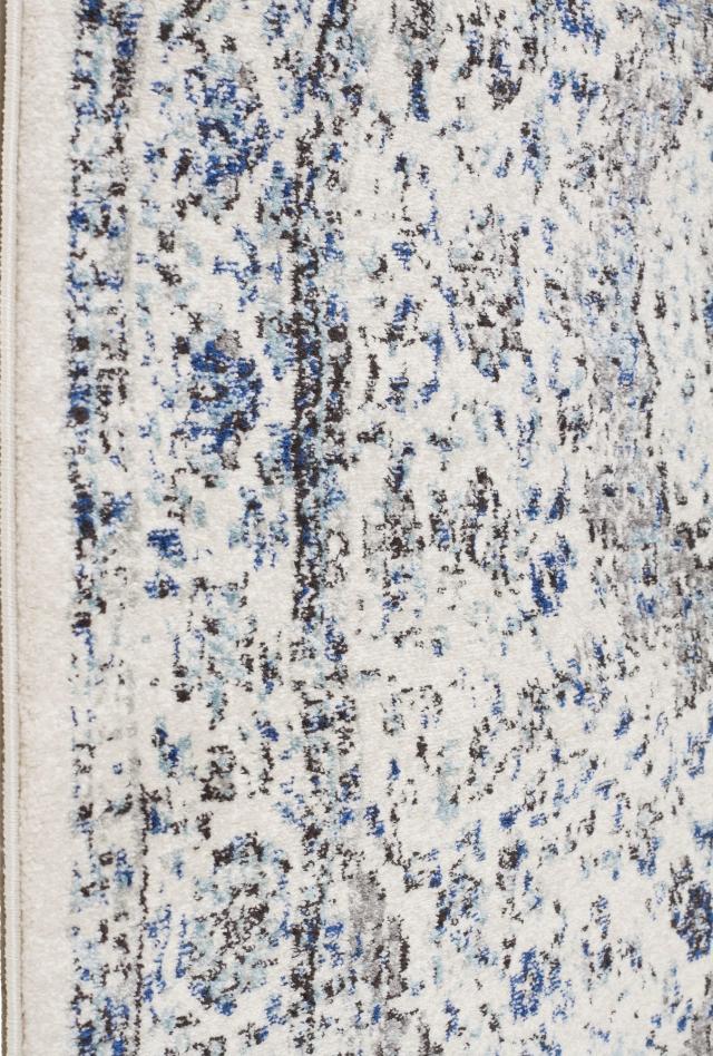 Adorn Evy Transitional Rug | White Grey Blue