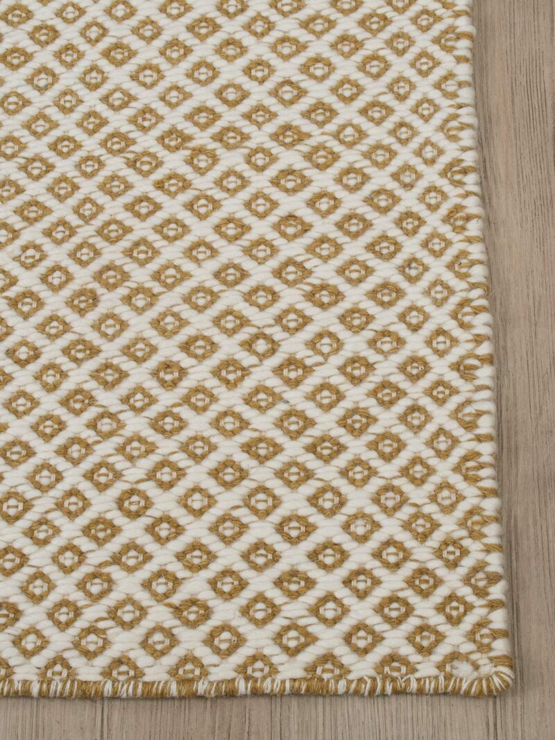 Rubick Flat Woven Rug | Honey & Ivory - Enquire for availability