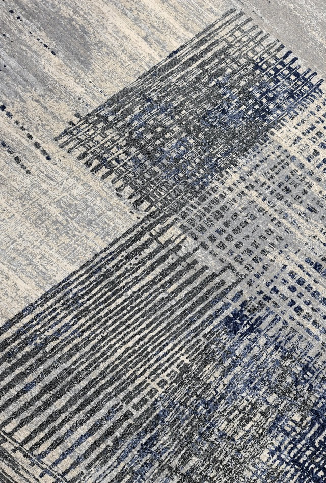 Fraser Rug | Beige Silver Blue - Rug Addiction