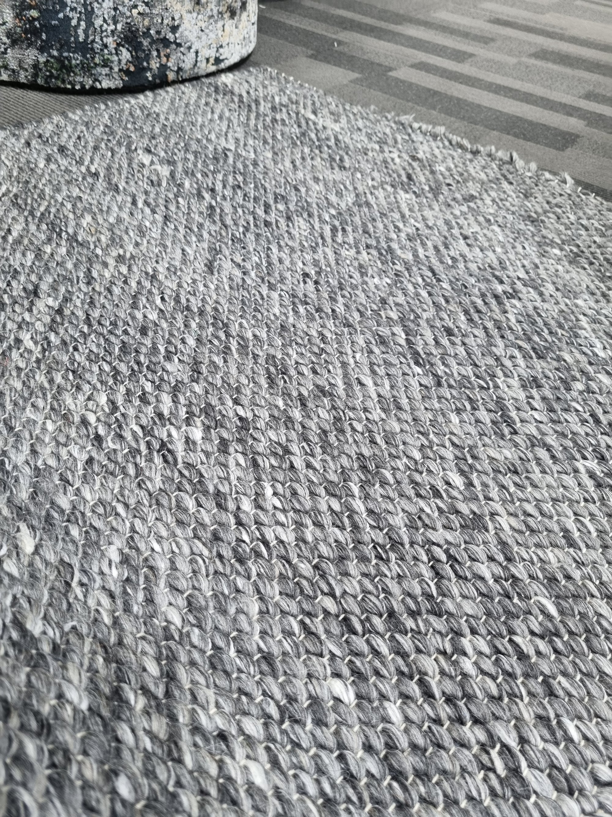 Dropletts Handmade Wool Hall Runner | Midnight | Custom Cut Length $95 per metre
