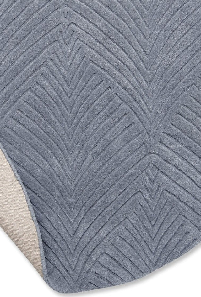Wedgwood Folia Cool Grey Round Designer Rug | By Brink & Campman