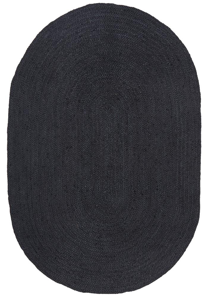 Bondi Black Oval Rug - Rug Addiction