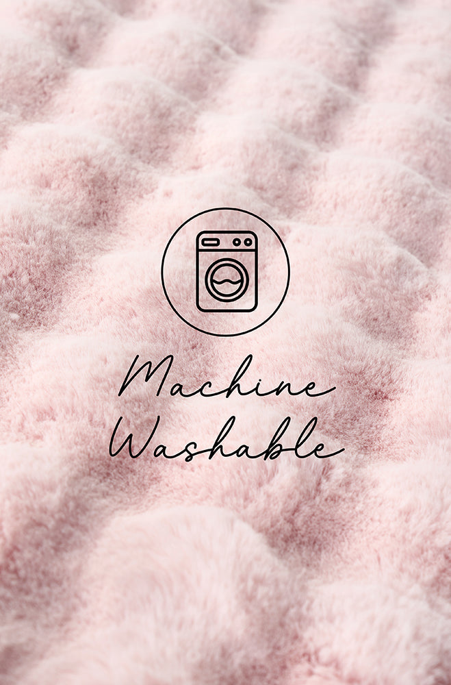 Bubble Blush Round - Machine Washable Rug