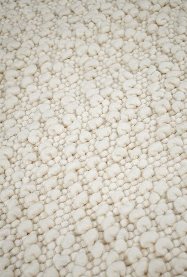 Boucle Wool Rug, Ivory - Enquire now for availability
