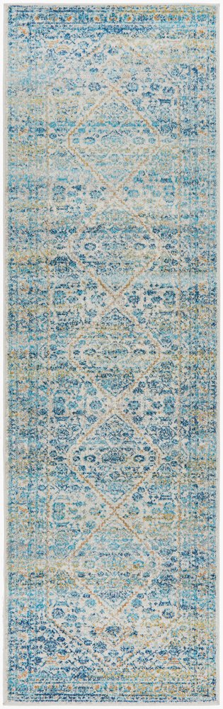 Duality Transitional Pre-made Hall Runner | Silver Blue Gold