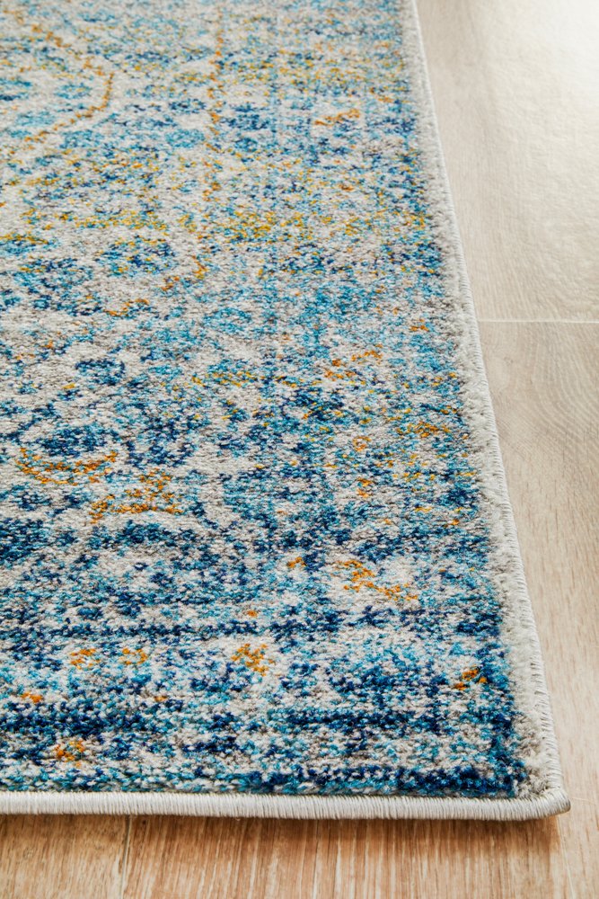 Duality Transitional Pre-made Hall Runner | Silver Blue Gold