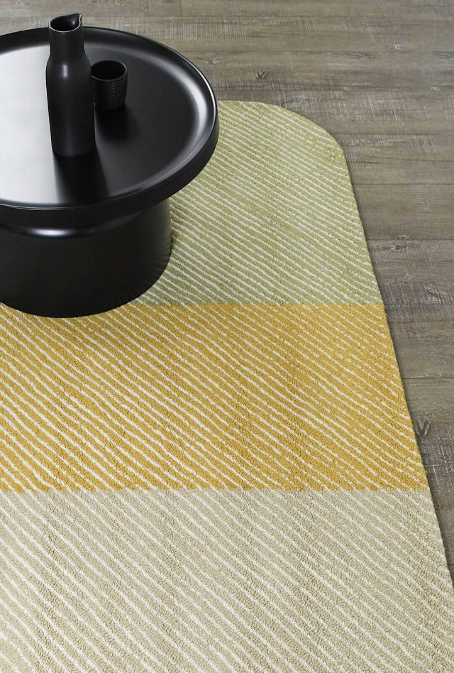 Pinstripe Handmade NZ Wool Rug | Citrus - Enquire now for availability