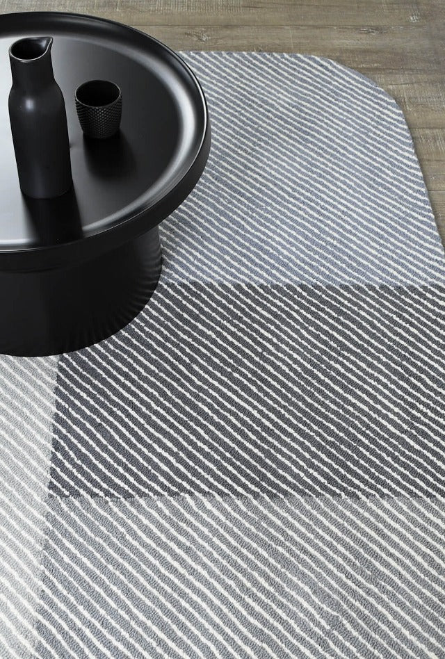 Pinstripe Handmade NZ Wool Rug | Seal - Enquire now for availability