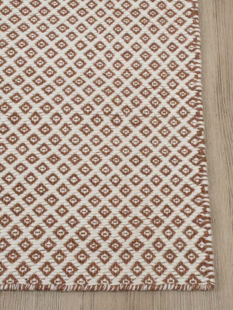 Rubick Flat Woven Rug | Rust & Ivory - Enquire for availability - Eliza & Liberty 2023