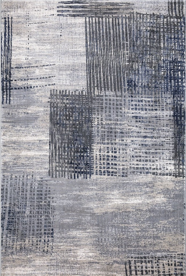 Fraser Rug | Beige Silver Blue - Rug Addiction