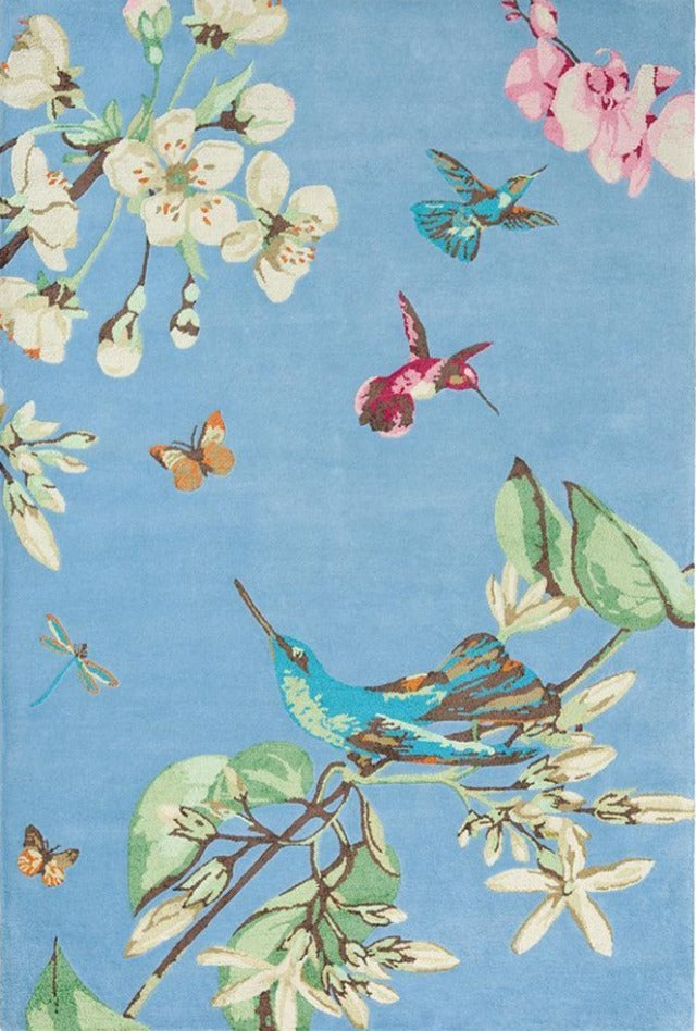 Wedgwood Hummingbird Blue Designer Rug | by Brink & Campman