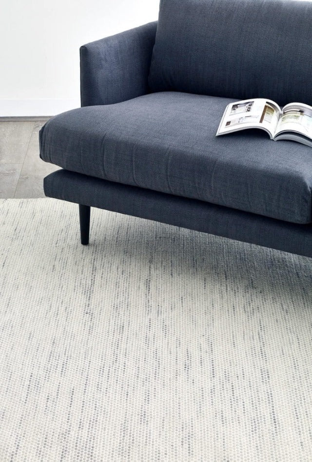 Subi Flat Woven Rug | Silver & Ivory - Enquire now for availability